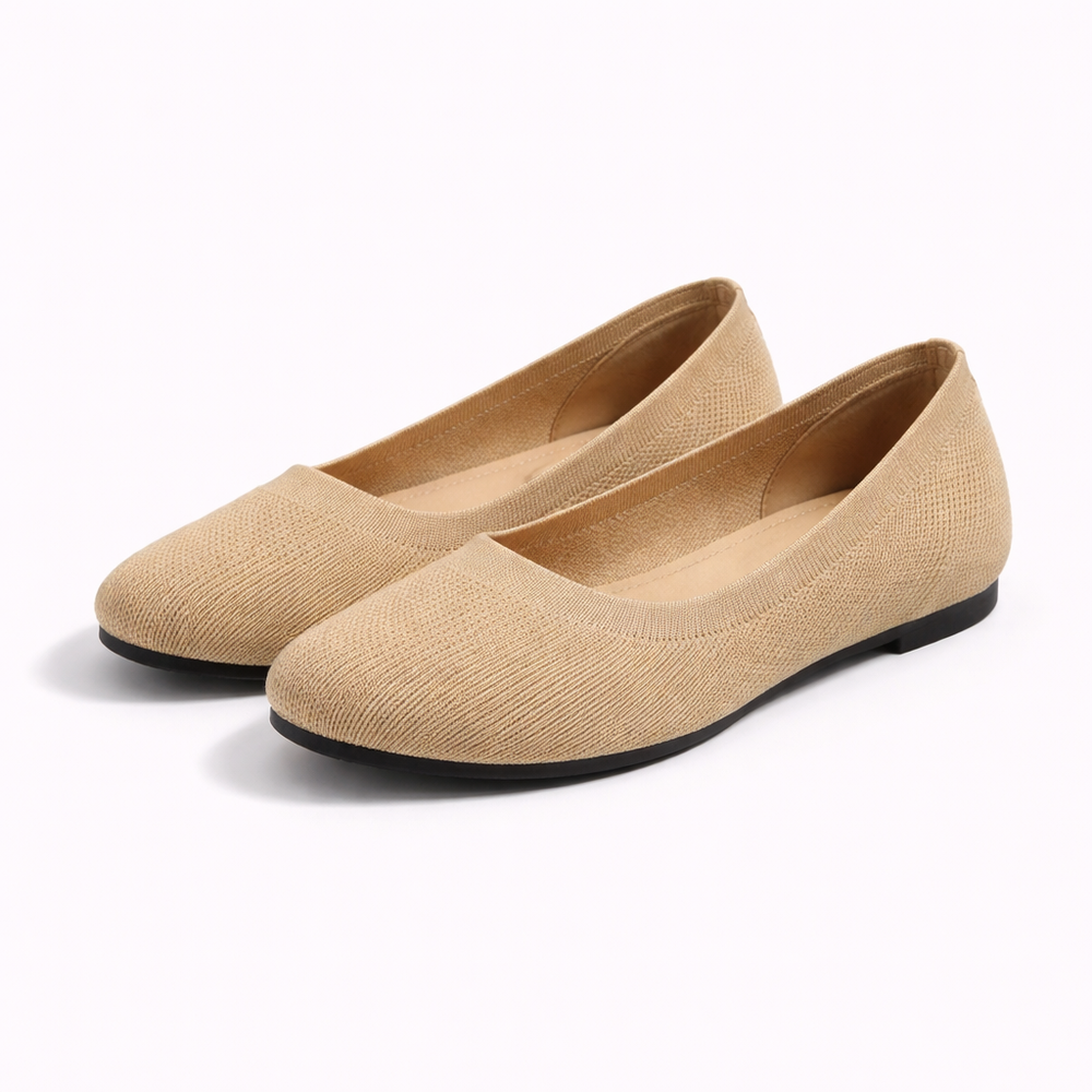 Slipova - Slip-On Flat With Cushioned Insole Khaki