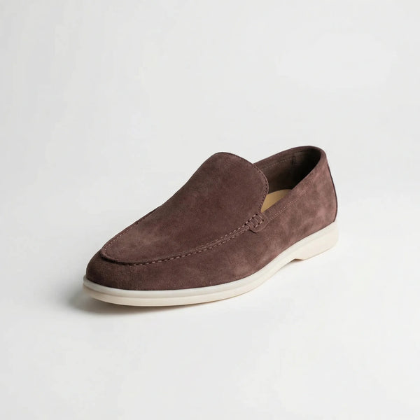Slipvano - Slip-On Loafer With Flat White Sole Brown