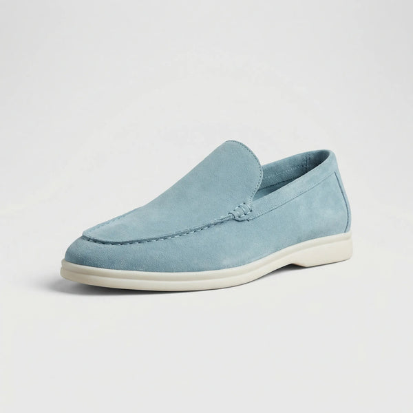 Slipvano - Slip-On Loafer With Flat White Sole Light Blue