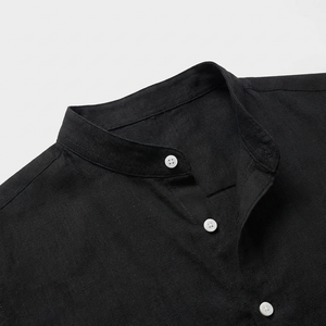 Stantero - Short-Sleeve Stand Collar Shirt And Pants Set