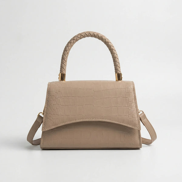 Stexona - Structured Top-Handle Crossbody Bag Khaki