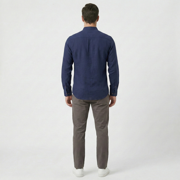 Strandco - Long Sleeve Band Collar Shirt