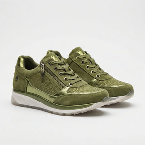 Stridella - Zip-Up Orthopedic Support Sneaker Green