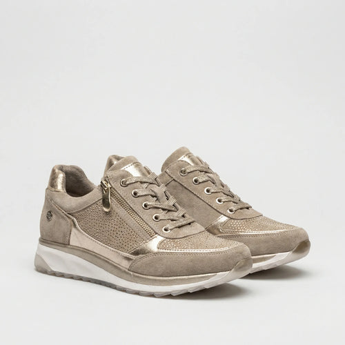Stridella - Zip-Up Orthopedic Support Sneaker Beige