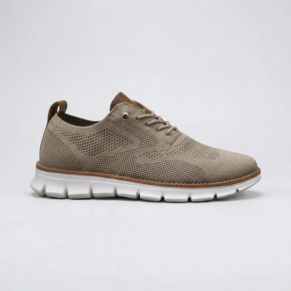 Stridex - Breathable Knit Lace-Up Walking Shoe Brown