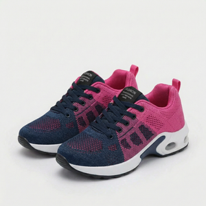 Strydex - Women's Lace-Up Orthopedic Support Sneaker Blue-Pink