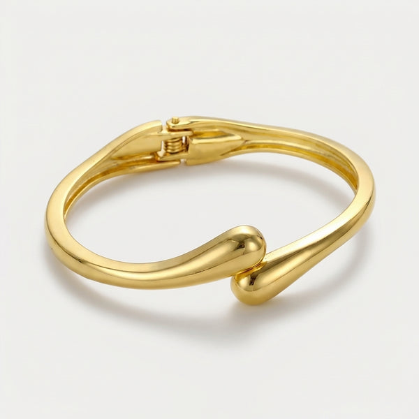 Teardova - Teardrop Shaped Open Cuff Bangle