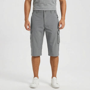 Trailvex - Quick-Dry Men's Cargo Shorts Light Gray