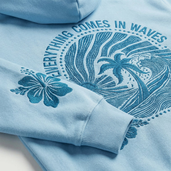 Tropicova - Oversized Tropical Embroidered Hoodie