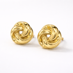 Twirlix - Twisted Knot Geometric Stud Earrings