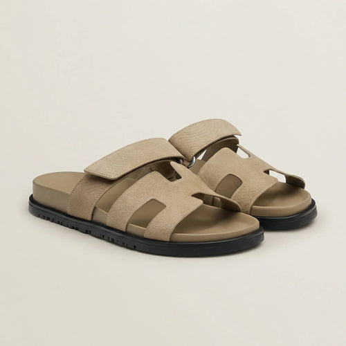 Valenzo - Italian-Inspired Open-Toe Slide Sandal Beige