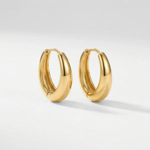 Vaulto - Chunky Oval Hoop Drop Earrings