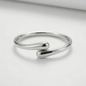 Vaultrex - Geometric Open Cuff Bangle Bracelet Silver 1