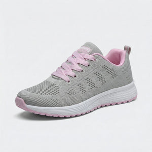 Vellura - Lightweight Lace-Up Women's Sneaker Gray-Pink