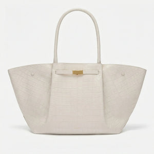 Veltara - Oversized Structured Shoulder Tote White