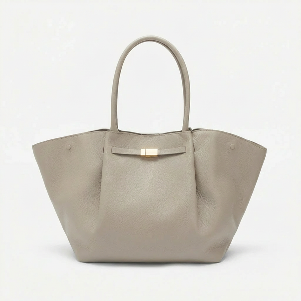 Veltara - Oversized Structured Shoulder Tote Beige