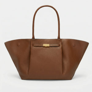 Veltara - Oversized Structured Shoulder Tote Brown