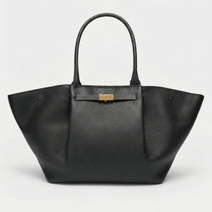 Veltara - Oversized Structured Shoulder Tote Black