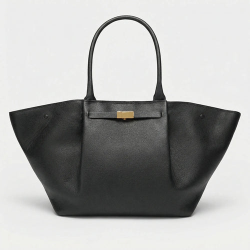 Veltara - Oversized Structured Shoulder Tote Black
