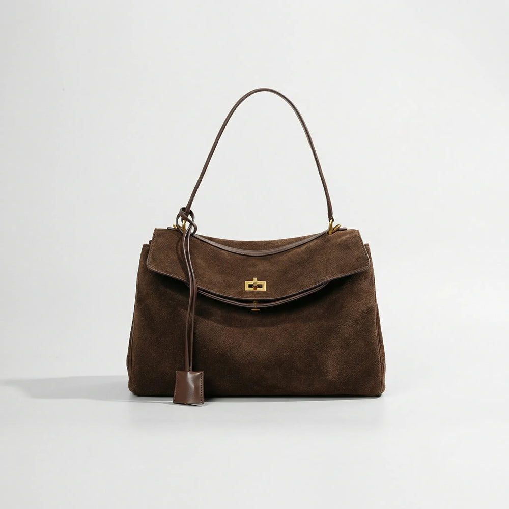 Veluxby - Vintage-Inspired Top-Handle Shoulder Bag