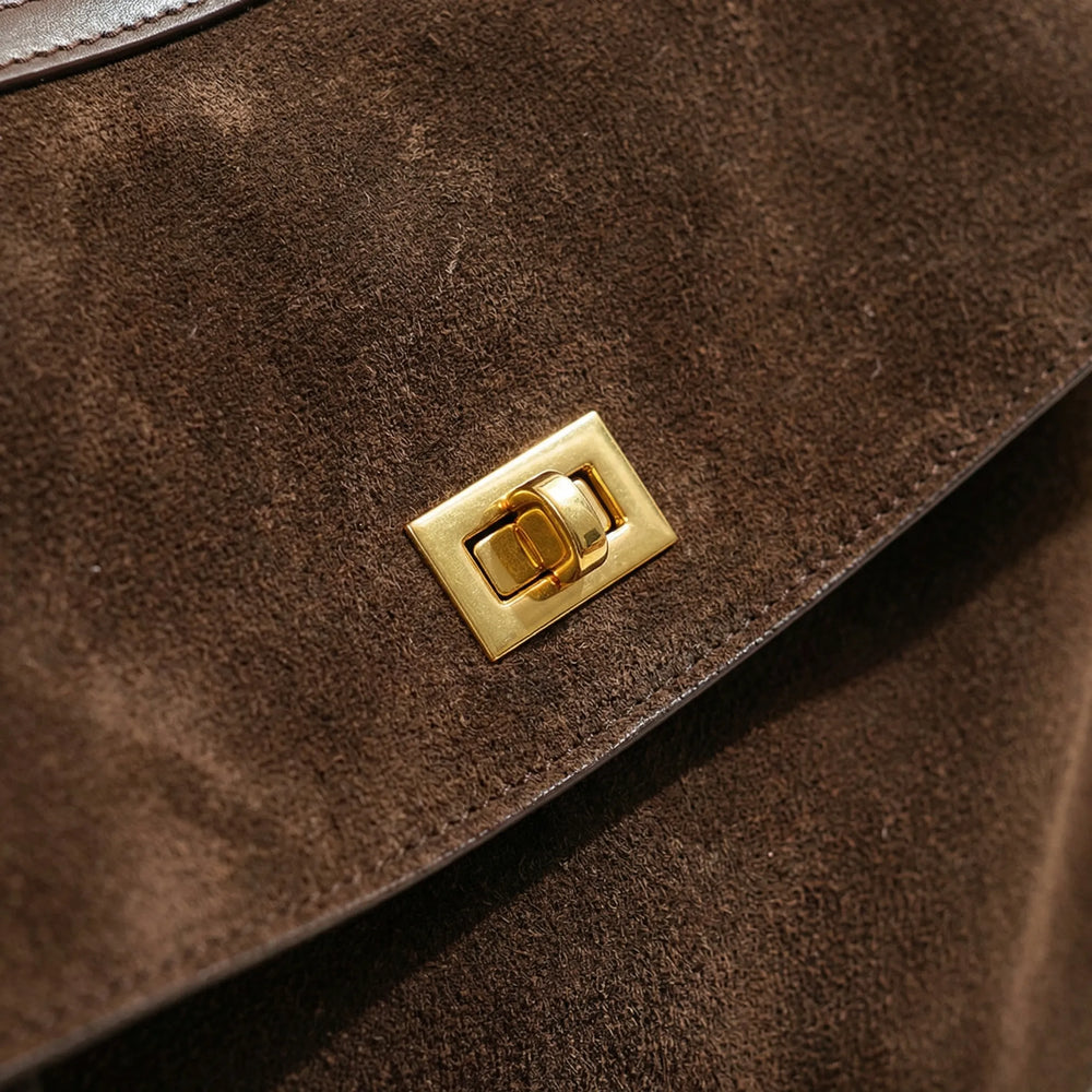 Veluxby - Vintage-Inspired Top-Handle Shoulder Bag