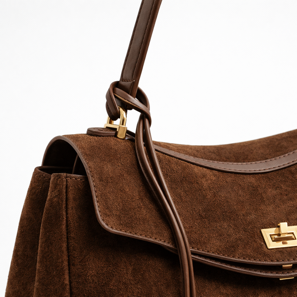 Veluxby - Vintage-Inspired Top-Handle Shoulder Bag