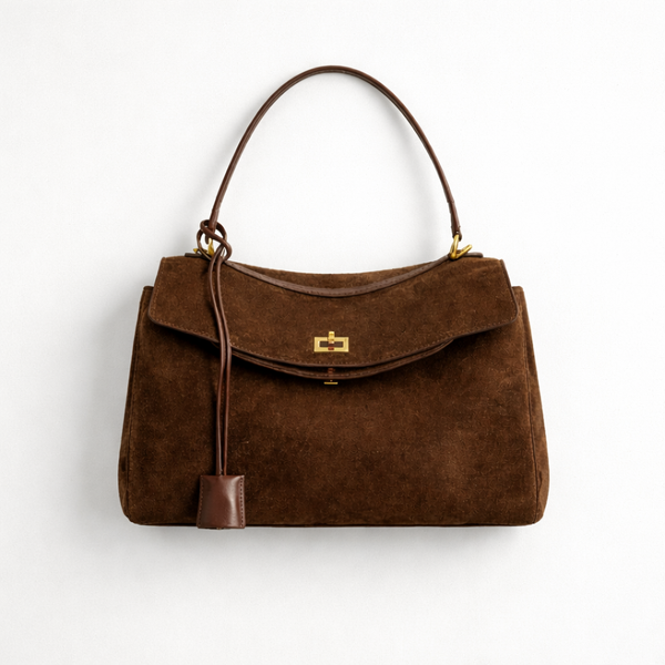 Veluxby - Vintage-Inspired Top-Handle Shoulder Bag