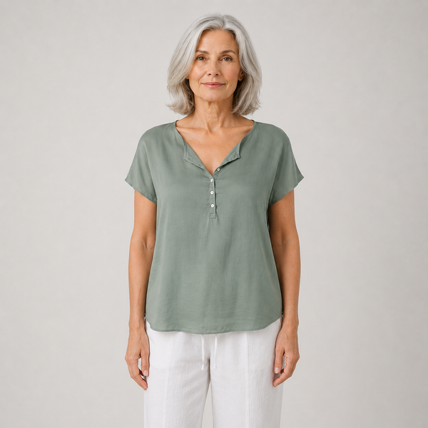 Veluxe - V-Neck Short Sleeve Women's Top