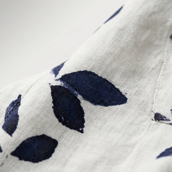 Velvaris - V-Neck Leaf Print Shift Dress