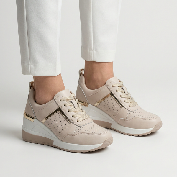 Velvura - Wedge Platform Lace-Up Sneaker