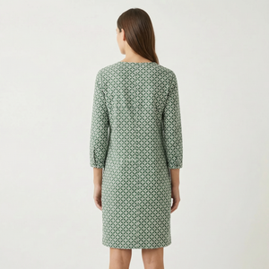 Verdala - Loose Fit Printed Knee-Length Dress