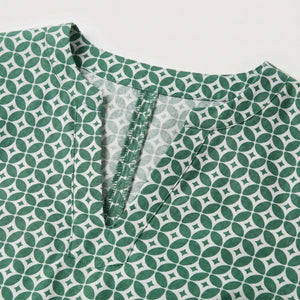 Verdala - Loose Fit Printed Knee-Length Dress