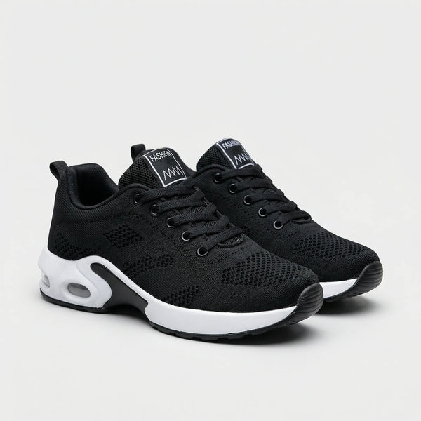 Vexalo - Lace-Up Air Cushion Sneaker Black