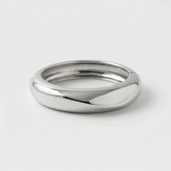 Vexora - Open Cuff Bangle With Coiled Geometric Design Silver 3