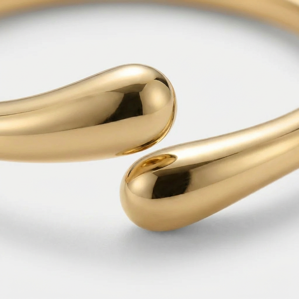 Vexora - Open Cuff Bangle With Coiled Geometric Design