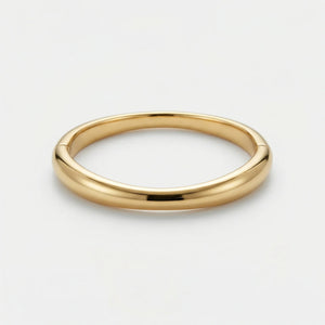 Vexora - Open Cuff Bangle With Coiled Geometric Design Gold 2