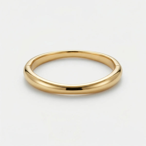 Vexora - Open Cuff Bangle With Coiled Geometric Design Gold 2