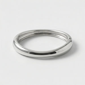 Vexora - Open Cuff Bangle With Coiled Geometric Design Silver 2