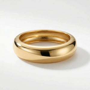 Vexora - Open Cuff Bangle With Coiled Geometric Design Gold 3