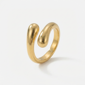 Vexorra - 4-Piece Adjustable Geometric Open Ring Set
