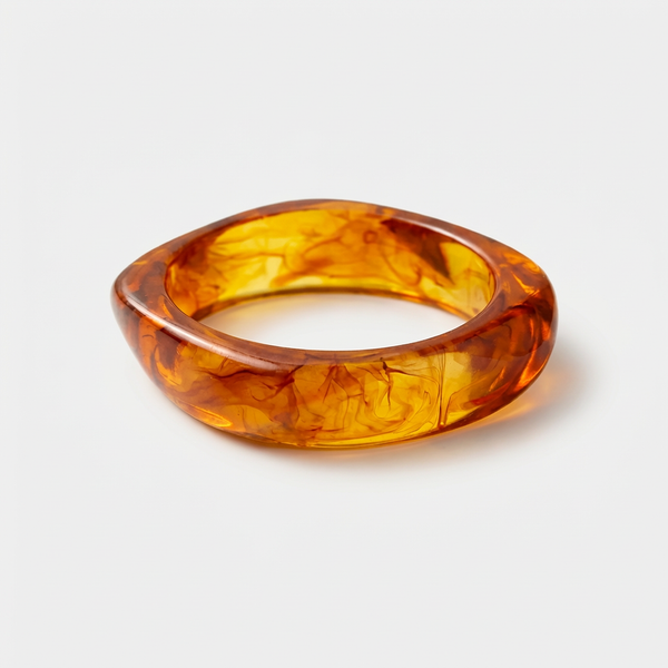 Vorbella - Wide Chunky Polygonal Bangle Bracelet