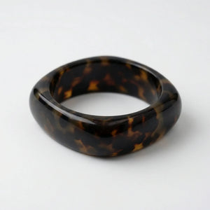 Vorbella - Wide Chunky Polygonal Bangle Bracelet Deep Bronze