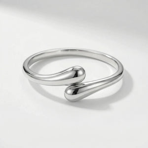 Vyntrix - Geometric Cuff Bangle Bracelet Silver 2426