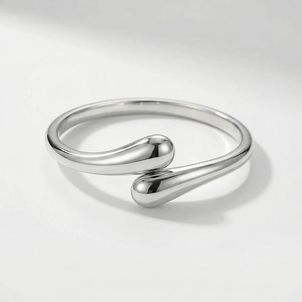 Vyntrix - Geometric Cuff Bangle Bracelet Silver 2426