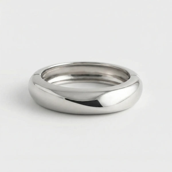 Vyntrix - Geometric Cuff Bangle Bracelet Silver 2435