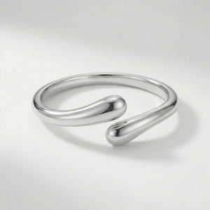 Vyntrix - Geometric Cuff Bangle Bracelet Silver 2430