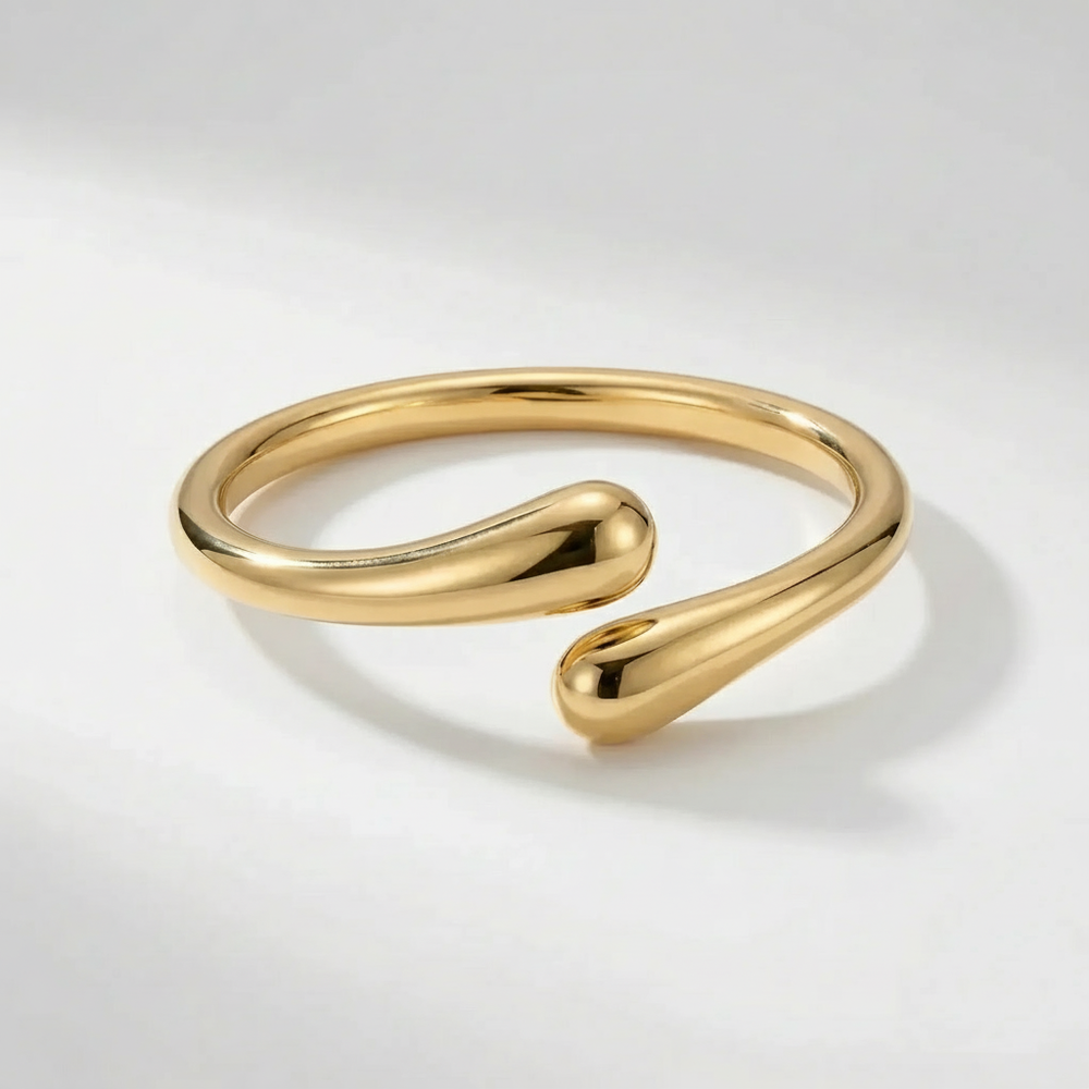 Vyntrix - Geometric Cuff Bangle Bracelet Gold 2426