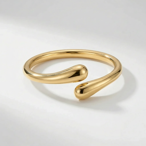 Vyntrix - Geometric Cuff Bangle Bracelet Gold 2426