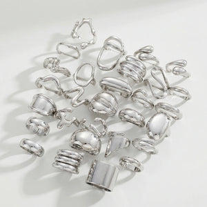 Vynxra - 29-Piece Open Geometric Ring Set