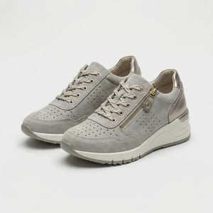 Walkova - Supportive Wedge Walking Sneaker For Women Gray